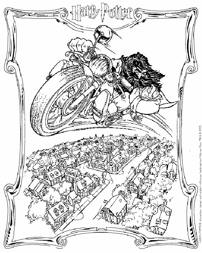 Plansa de colorat cu Harry Potter 46 145